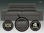 Imagem de Sofá Omega 2,50m Assento Retrátil e Reclinável Velosuede Cinza - NETSOFAS