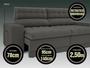 Imagem de Sofá Omega 2,50m Assento Retrátil e Reclinável Velosuede Cinza - NETSOFAS