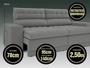 Imagem de Sofá Omega 2,50m Assento Retrátil e Reclinável Velosuede Grafite - NETSOFAS