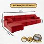 Imagem de Sofá Orlando 4.20x2.10m com Chaise, Retrátil e Reclinável