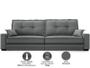 Imagem de Sofá Palermo 2,80m Retrátil e Reclinável Velosuede Grafite - NETSOFAS