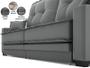 Imagem de Sofá Palermo 2,80m Retrátil e Reclinável Velosuede Grafite - NETSOFAS