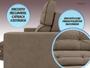 Imagem de Sofá Pegasus 2,00m Assento Retrátil e Reclinável Velosuede Capuccino - NETSOFAS