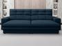 Imagem de Sofá Pegasus 2,00m Assento Retrátil e Reclinável Velosuede Petróleo - NETSOFAS