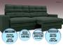 Imagem de Sofá Pegasus 2,00m Assento Retrátil e Reclinável Velosuede Verde - NETSOFAS