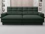 Imagem de Sofá Pegasus 2,00m Assento Retrátil e Reclinável Velosuede Verde - NETSOFAS