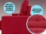 Imagem de Sofá Pegasus 2,00m Assento Retrátil e Reclinável Velosuede Vermelho - NETSOFAS