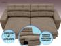 Imagem de Sofá Pegasus 2,30m Assento Retrátil e Reclinável Velosuede Capuccino - NETSOFAS