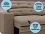 Imagem de Sofá Pegasus 2,30m Assento Retrátil e Reclinável Velosuede Capuccino - NETSOFAS