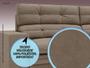 Imagem de Sofá Pegasus 2,30m Assento Retrátil e Reclinável Velosuede Capuccino - NETSOFAS