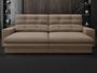 Imagem de Sofá Pegasus 2,30m Assento Retrátil e Reclinável Velosuede Capuccino - NETSOFAS