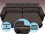 Imagem de Sofá Pegasus 2,30m Assento Retrátil e Reclinável Velosuede Chocolate - NETSOFAS