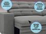 Imagem de Sofá Pegasus 2,30m Assento Retrátil e Reclinável Velosuede Grafite - NETSOFAS