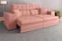 Imagem de Sofá Pegasus 2,30m Assento Retrátil e Reclinável Velosuede Rose - NETSOFAS