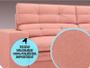 Imagem de Sofá Pegasus 2,30m Assento Retrátil e Reclinável Velosuede Rose - NETSOFAS