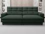 Imagem de Sofá Pegasus 2,30m Assento Retrátil e Reclinável Velosuede Verde - NETSOFAS