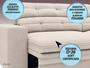 Imagem de Sofá Pegasus 2,50m Assento Retrátil e Reclinável Velosuede Areia - NETSOFAS