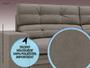 Imagem de Sofá Pegasus 2,50m Assento Retrátil e Reclinável Velosuede Bege - NETSOFAS