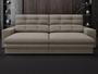 Imagem de Sofá Pegasus 2,50m Assento Retrátil e Reclinável Velosuede Bege - NETSOFAS