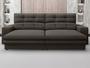 Imagem de Sofá Pegasus 2,50m Assento Retrátil e Reclinável Velosuede Chocolate - NETSOFAS