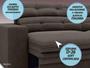 Imagem de Sofá Pegasus 2,50m Assento Retrátil e Reclinável Velosuede Chocolate - NETSOFAS