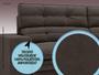 Imagem de Sofá Pegasus 2,50m Assento Retrátil e Reclinável Velosuede Chocolate - NETSOFAS