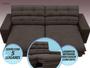 Imagem de Sofá Pegasus 2,50m Assento Retrátil e Reclinável Velosuede Chocolate - NETSOFAS
