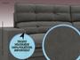 Imagem de Sofá Pegasus 2,50m Assento Retrátil e Reclinável Velosuede Cinza - NETSOFAS