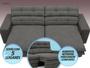 Imagem de Sofá Pegasus 2,50m Assento Retrátil e Reclinável Velosuede Cinza - NETSOFAS
