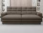 Imagem de Sofá Pegasus 2,50m Assento Retrátil e Reclinável Velosuede Marrom - NETSOFAS