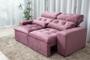 Imagem de Sofá Retrátil e Reclinável 1,5m em Tecido Suede Rosé