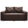 Imagem de Sofá Retrátil e Reclinável 2 lugares Bariloche 1,50cm c/Molas Suede Marrom Castor