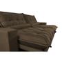 Imagem de Sofa Retrátil e Reclinável 2,12m com Molas Ensacadas Cama inBox Soft Tecido Suede Café 