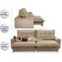 Imagem de Sofa Retrátil e Reclinável 2,12m com Molas Ensacadas Cama inBox Soft Tecido Suede Castor 
