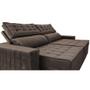 Imagem de Sofá Retrátil e Reclinável 2,15m Cama inBox Big Star com SoftGelD40 Velupluma Café