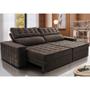 Imagem de Sofá Retrátil e Reclinável 2,15m Cama inBox Big Star com SoftGelD40 Velupluma Café