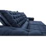 Imagem de Sofá Retrátil e Reclinável 2,15m Molas Ensacadas Cama inBox Big Space com Bordado 3D Velusoft Azul