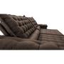 Imagem de Sofá Retrátil e Reclinável 2,15m Molas Ensacadas Cama inBox Big Space com Bordado 3D Velusoft Café
