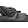 Imagem de Sofá Retrátil e Reclinável 2,15m Molas Ensacadas Cama inBox Big Space com Bordado 3D Velusoft Cinza