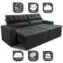Imagem de Sofá Retrátil e Reclinável 2,30m Cama inBox Charm Velusoft Cinza