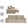 Imagem de Sofá Retrátil e Reclinável 2,32m com Molas Cama inBox Estilo Suede Velusoft Bege