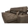 Imagem de Sofá Retrátil e Reclinável 2,32m com Molas Cama inBox Estilo Suede Velusoft Café