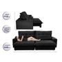 Imagem de Sofa Retrátil e Reclinável 2,32m com Molas Ensacadas Cama inBox Soft Tecido Suede Preto 