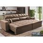 Imagem de Sofá Retrátil e Reclinável 2,32m Luxos Cama inBox Velusoft Castor