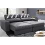 Imagem de Sofá Retrátil e Reclinável 2,35m Molas Ensacada Cama inBox Silver Style ThermoGel Linho Cinza Escuro