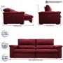 Imagem de Sofá Retrátil e Reclinável 2,35m Molas Ensacadas Cama inBox Big Home com Bordado 3D Velusoft Vinho