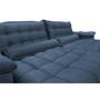 Imagem de Sofá Retrátil e Reclinável 2,52m com Molas Ensacadas Cama inBox Aconchego Tecido Suede Azul