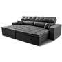 Imagem de Sofá Retrátil e Reclinável 2,72m Luxos Cama inBox Velusoft Cinza