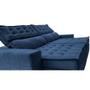 Imagem de Sofá Retrátil e Reclinável 2,75m Cama inBox Big Puffer com SoftGelD40 Velupluma Azul