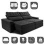 Imagem de Sofá Retrátil e Reclinável 2,75m Cama inBox Big Star com SoftGelD40 Velupluma Preto